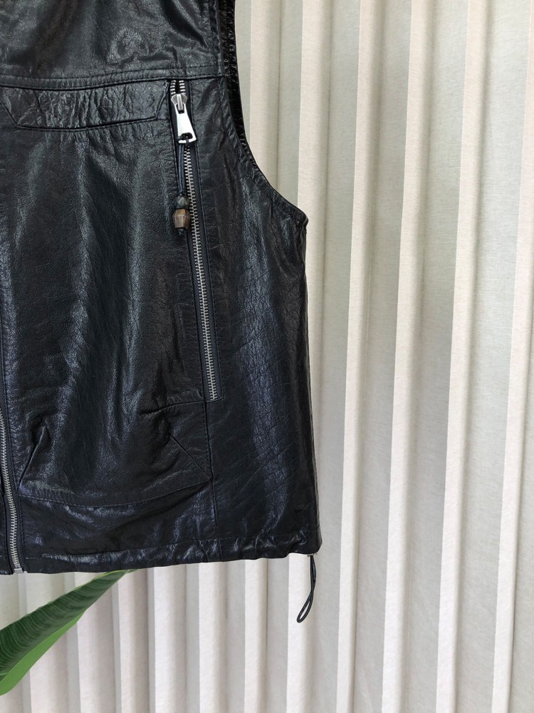 Damen Arbeitsweste aus echtem  – Leather Work Jacket With Hood Bewertung und Preis