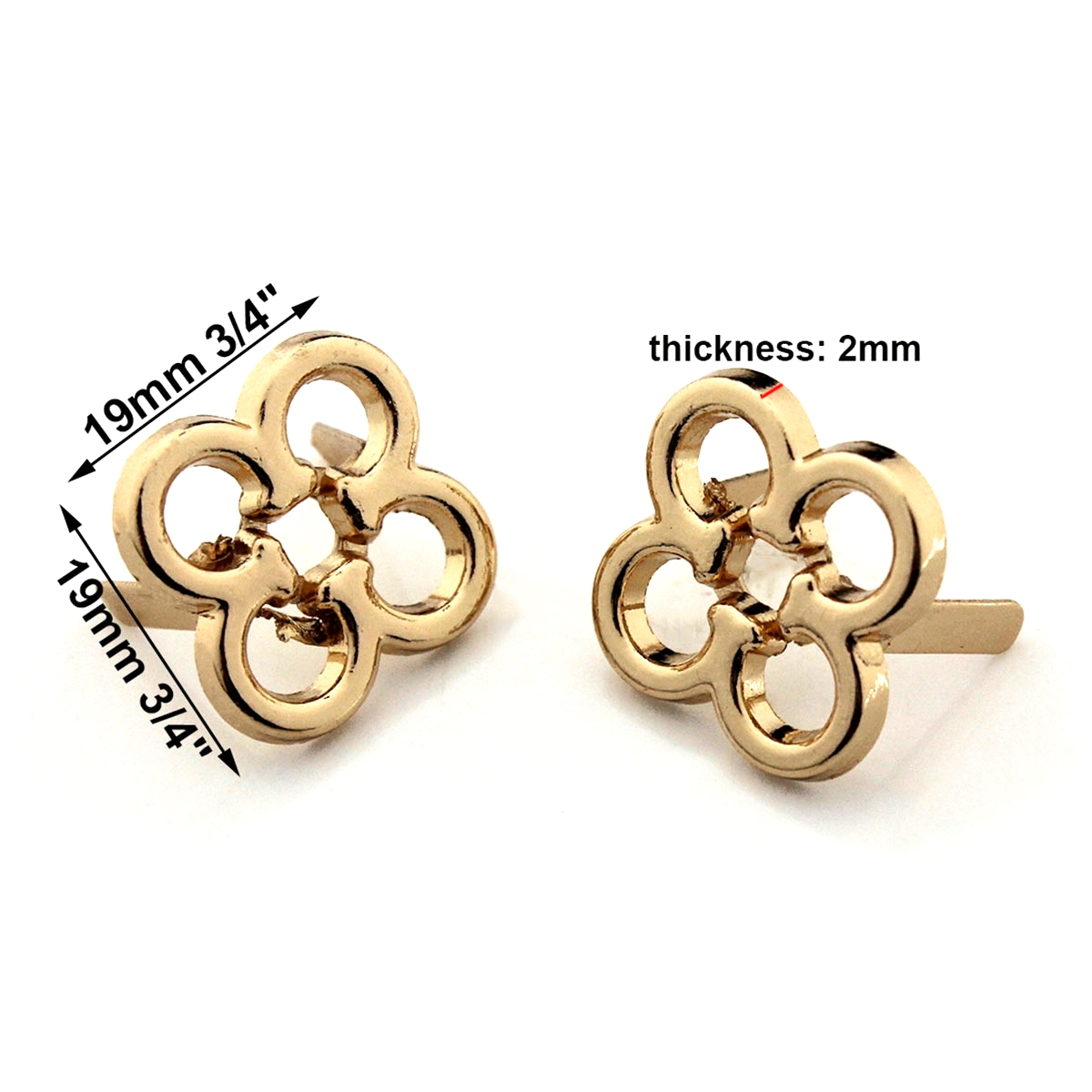 2 Stück Metall-Blumenform, ver – Leatherwork Flowers Bewertung und Preis