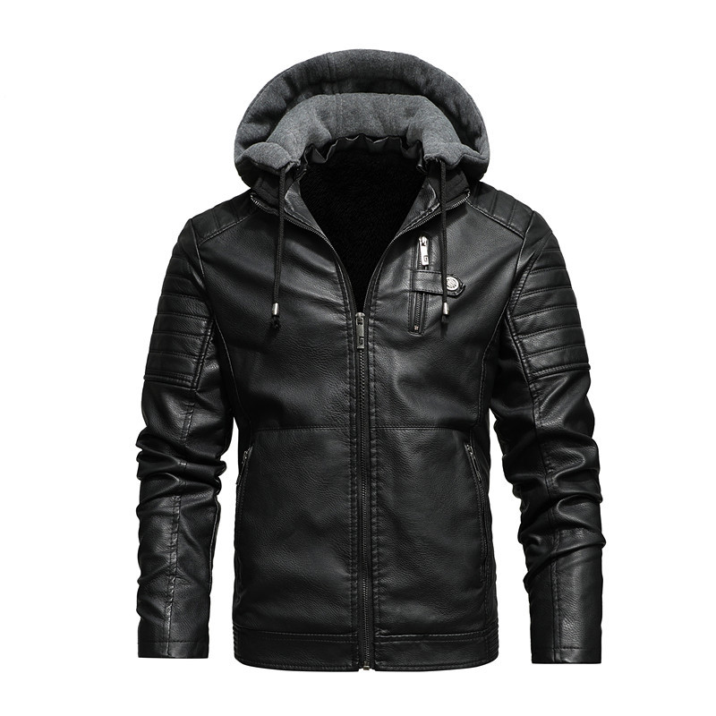 Herren Kapuzenjacke Dicke Warm – Leather Work Jacket With Hood Bewertung und Preis