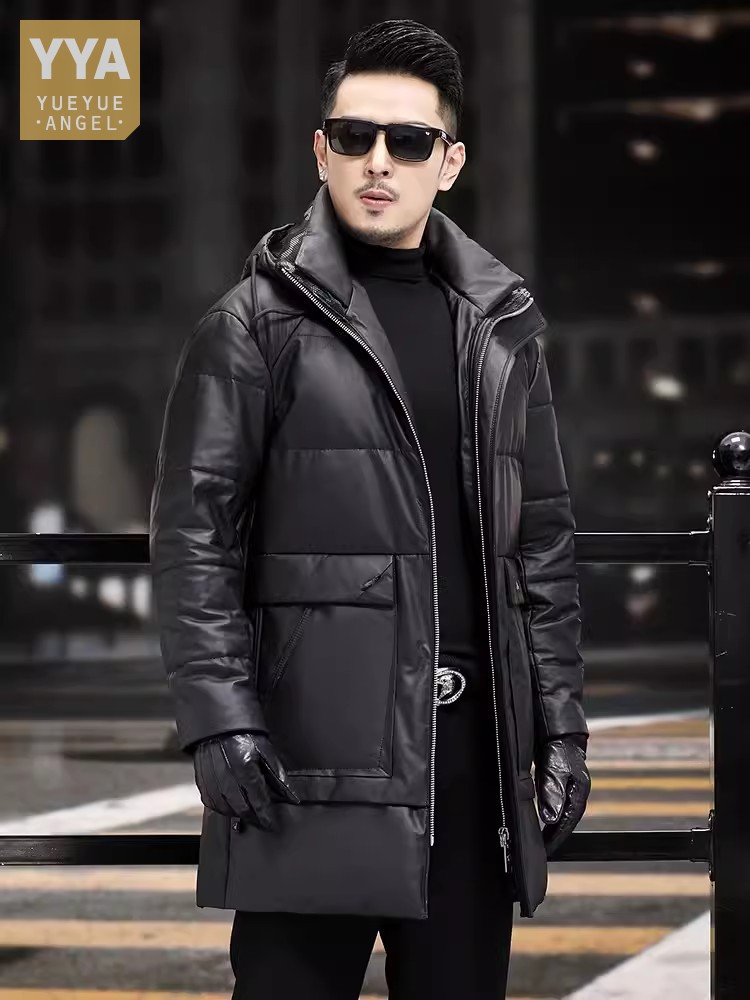 Winter Herren Dicke Warme Weiß – Leather Work Jacket With Hood Bewertung und Preis