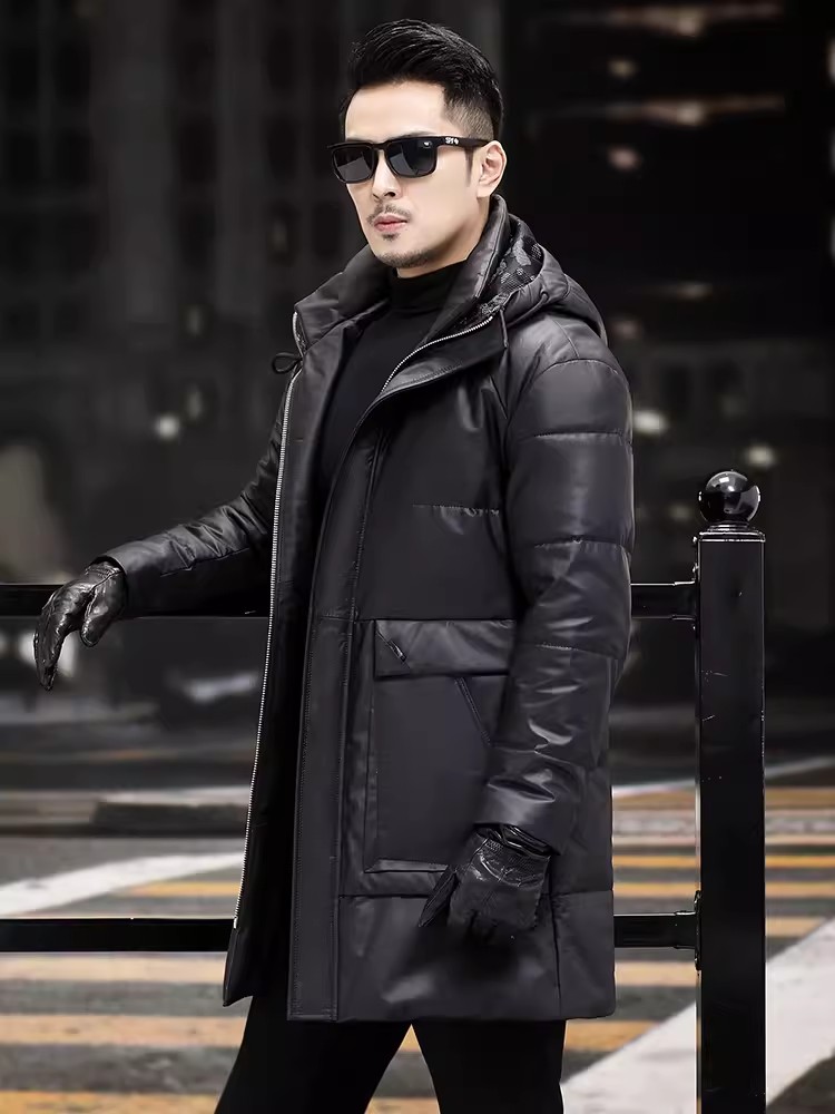 Winter Herren Dicke Warme Weiß – Leather Work Jacket With Hood Bewertung und Preis