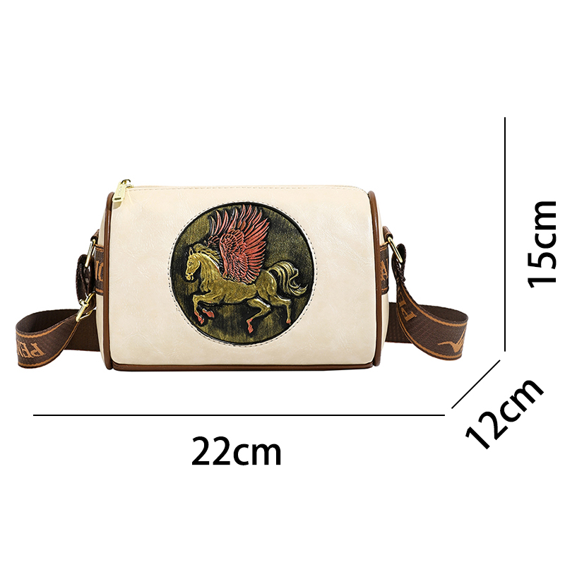 Retro-Schultertasche aus geprä – Leatherwork Flowers Bewertung und Preis