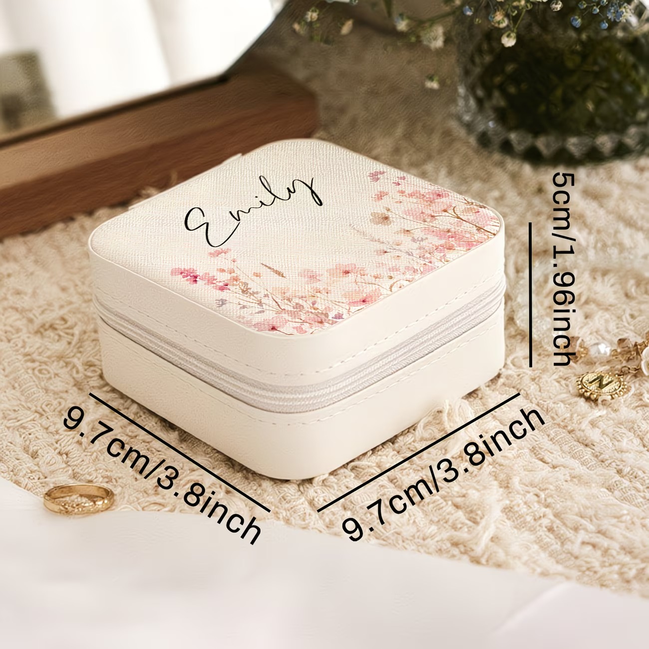 Maßgefertigte Beige Schmuckbox – Leatherwork Flowers Bewertung und Preis