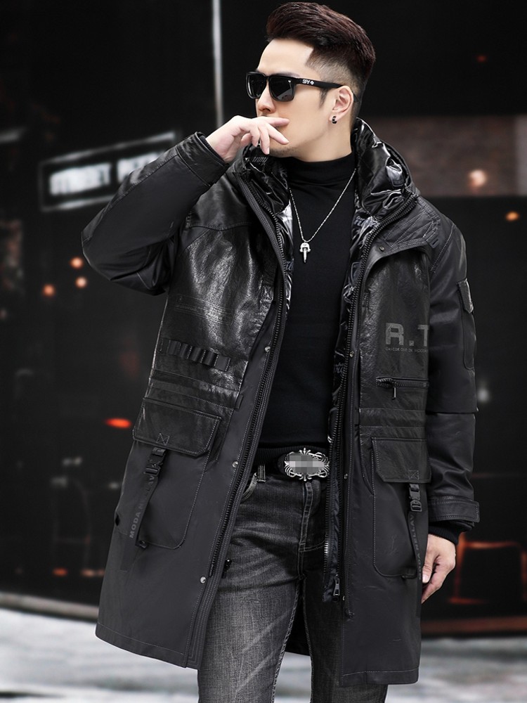 Winter Echtes Leder Mantel Män – Leather Work Jacket With Hood Bewertung und Preis