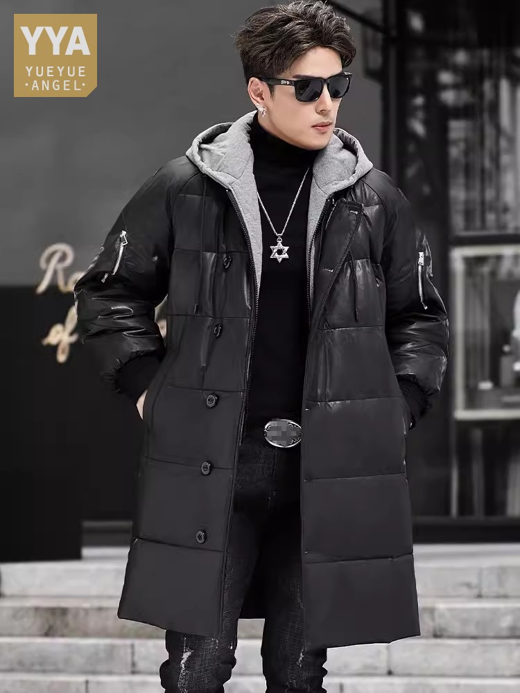 Winter Neue Männer Mit Kapuze  – Leather Work Jacket With Hood Bewertung und Preis