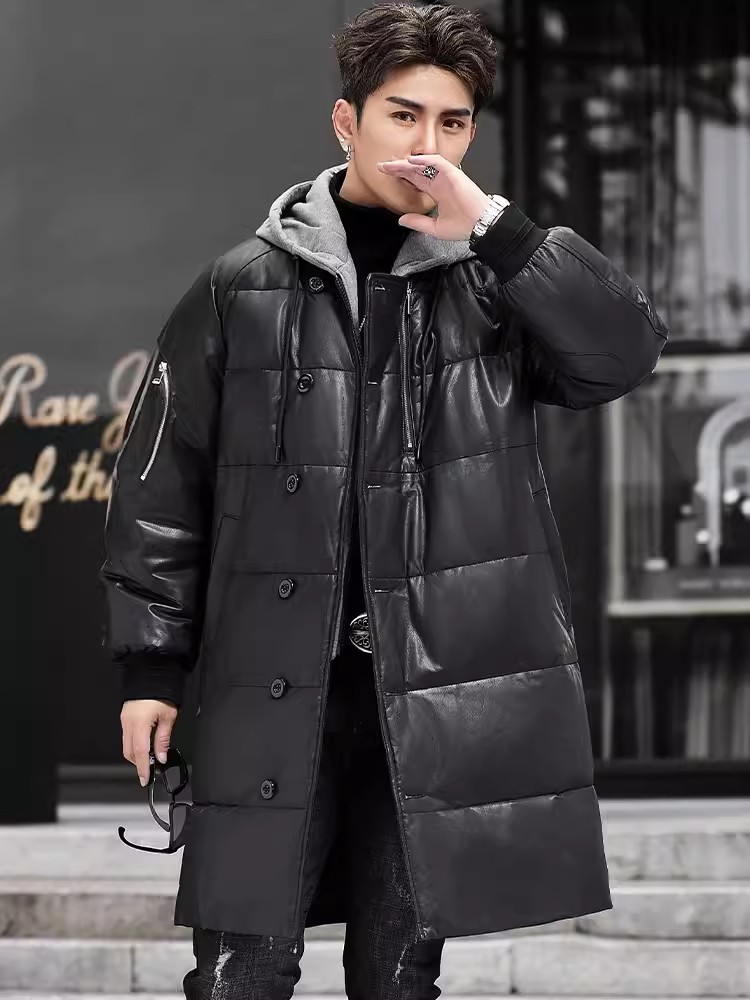 Winter Neue Männer Mit Kapuze  – Leather Work Jacket With Hood Bewertung und Preis