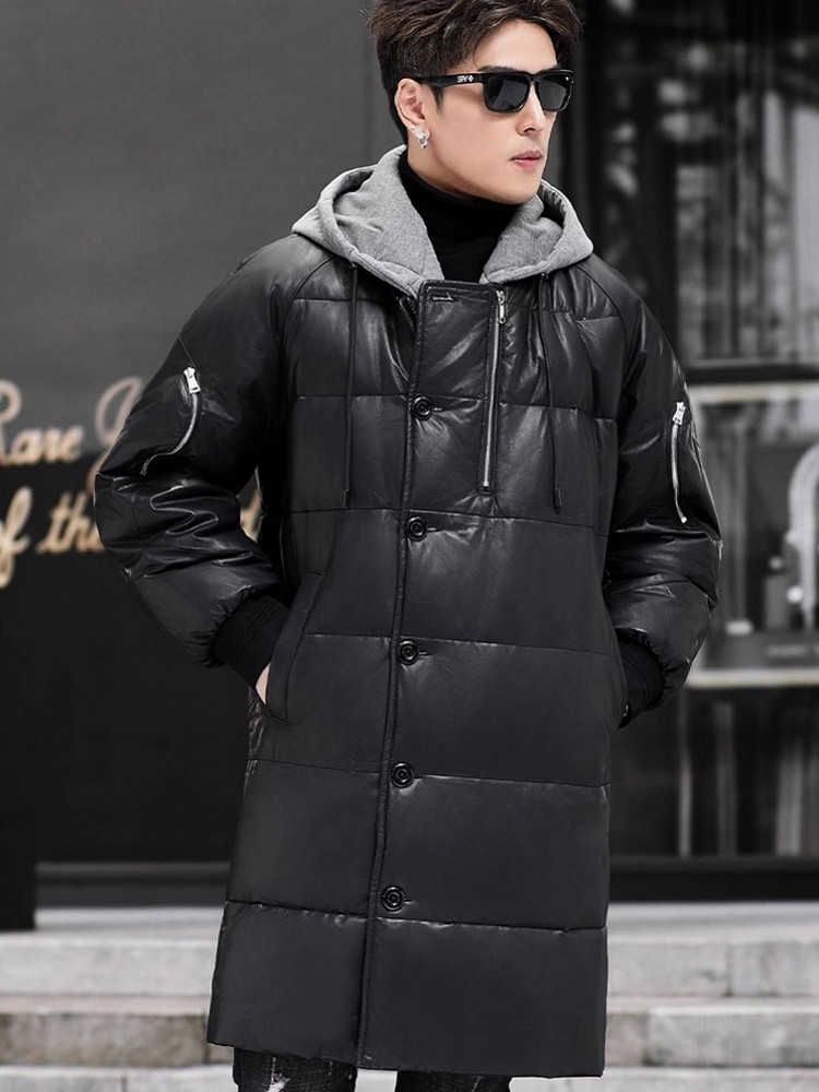 Winter Neue Männer Mit Kapuze  – Leather Work Jacket With Hood Bewertung und Preis