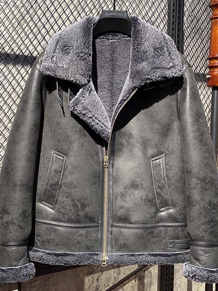 Herren Winter Warme Wollfutter – Leather Work Jacket With Hood Bewertung und Preis