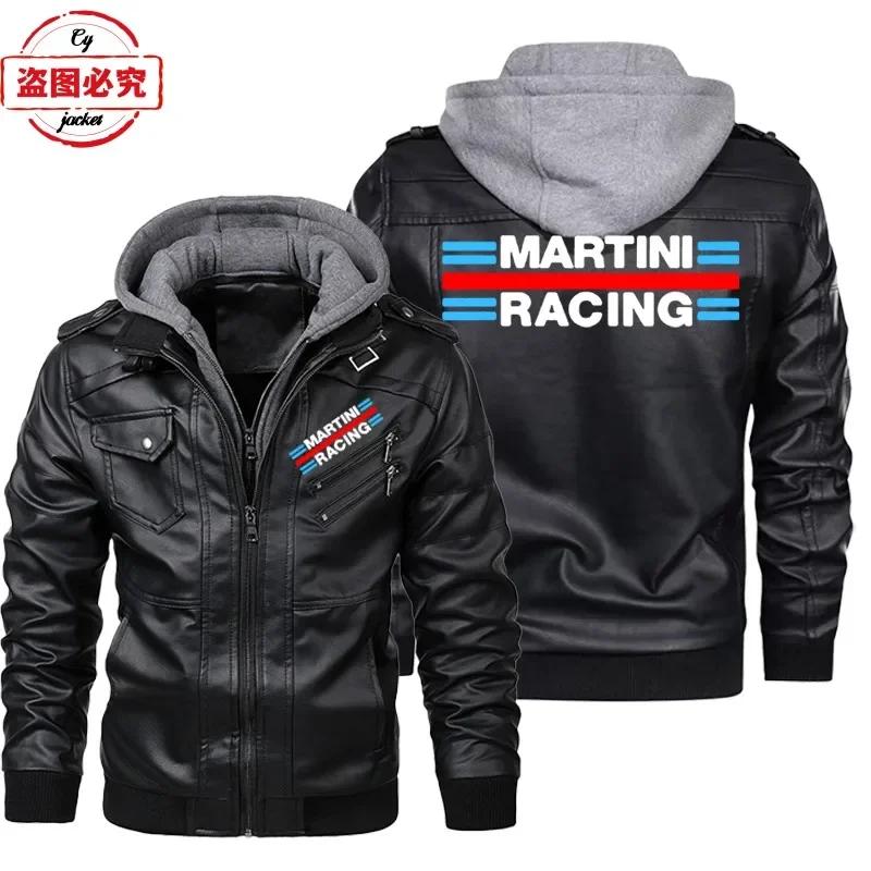 Martini Racing Logo Bedruckte  – Leather Work Jacket With Hood Bewertung und Preis
