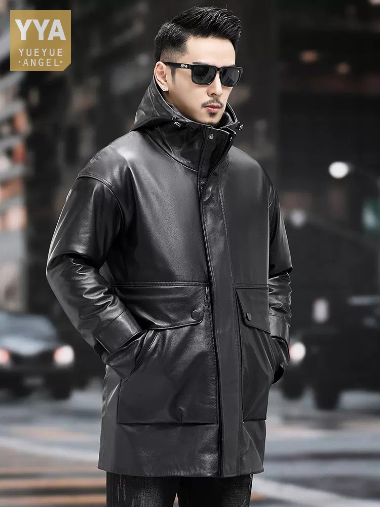 Winter Männer Warmen Arbeit Un – Leather Work Jacket With Hood Bewertung und Preis