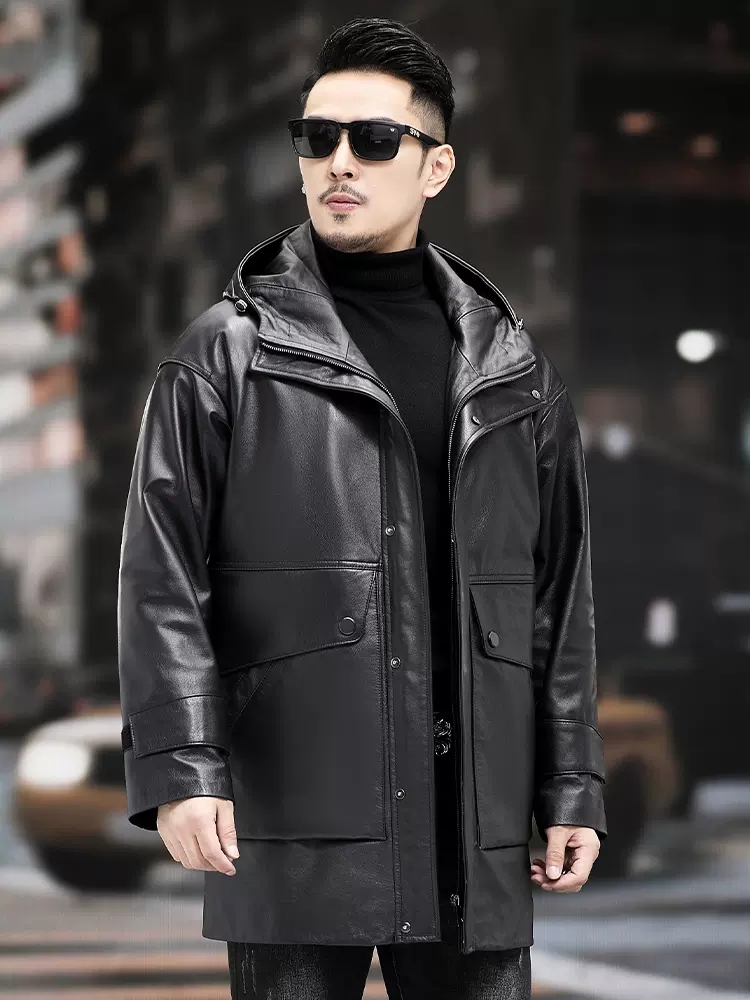 Winter Männer Warmen Arbeit Un – Leather Work Jacket With Hood Bewertung und Preis