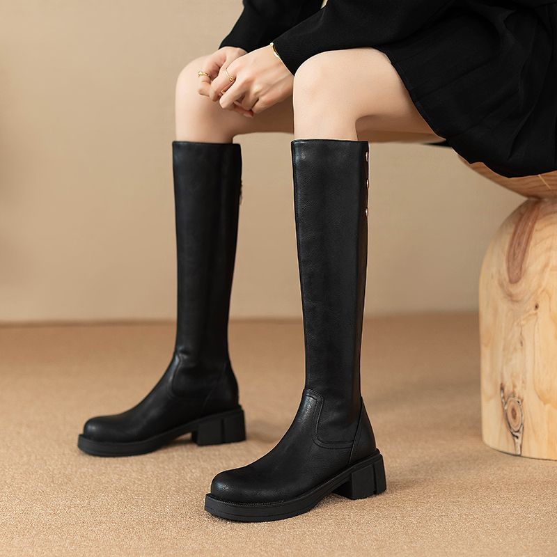 Herbst Winter Mittleren Absatz – Leather Work Leather Bewertung und Preis