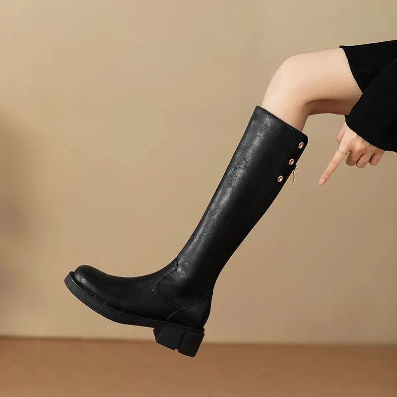 Herbst Winter Mittleren Absatz – Leather Work Leather Bewertung und Preis